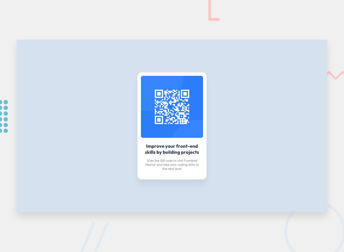 Captura de pantalla del componente QR Code en modo responsivo